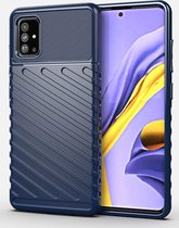 Samsung Galaxy A51 Hoesje TPU Thunder Design Blauw