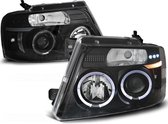 Koplampen dual halo rims FORD F150 MK 11 04-08 ANGEL EYES ZWART