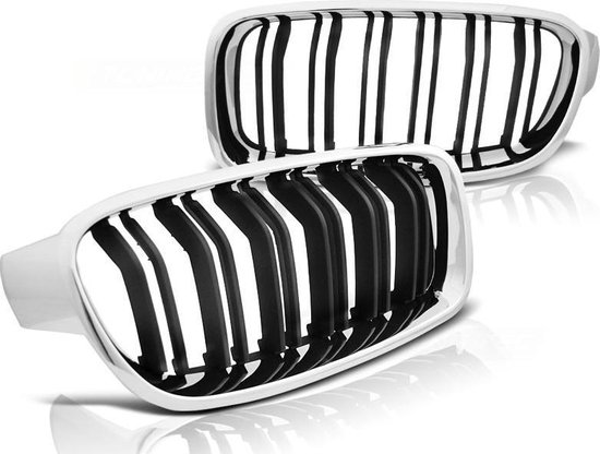 Grill BMW F30 / F31 10 11- M3 LOOK CHROOM ZWART