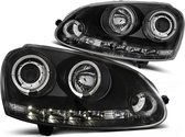 Koplampen dual halo rims VW GOLF 5 10 03-09 ANGEL EYES ZWART