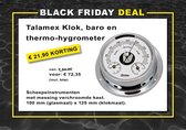 Talamex Klok, baro en thermo-hygrometer Barometer verchroomd 125/100mm