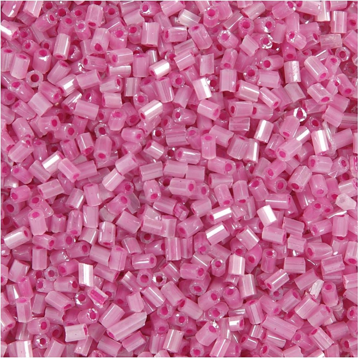 Creativ Company Rocailles , 2-gesneden, dia. 1,7 mm, maat 15/0, gatgrootte 0,5 mm, roze, 500g/ 1 zakje