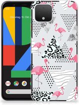 Google Pixel 4 TPU Hoesje Flamingo Triangle