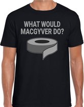 Mac Gyver duct tape t-shirt zwart  voor heren L