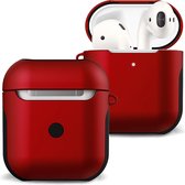 Case Geschikt voor AirPods 2 Hoesje Hoes Hard Cover - Hoesje Geschikt voor Apple Airpods 2 Case - Rood