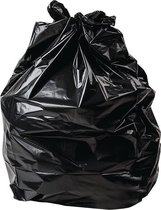 Jantex vuilniszakken, 90 liter, zwart, per 200 stuks, zware kwaliteit