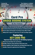 Card Pro Bridge Bidding System van Ron Feldman. Bevat informatie over openings- en biedsystemen. Met afbeeldingen van speelkaarten.