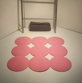 Douche mat roze antislip met zuignap 55 x 55cm