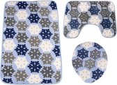 Baytex Badmat Set BYT6174 Blue Snow