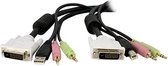 StarTech 4,50m 4-in-1 USB Dual-Link DVI-D KVM-switch Kabel met Audio en Microfoon