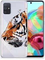 Hoesje maken Geschikt voor Samsung Galaxy A71 Watercolor Tiger