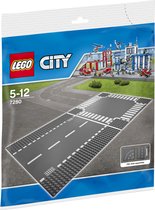 LEGO City Rechte Wegenplaten en Kruising - 7280