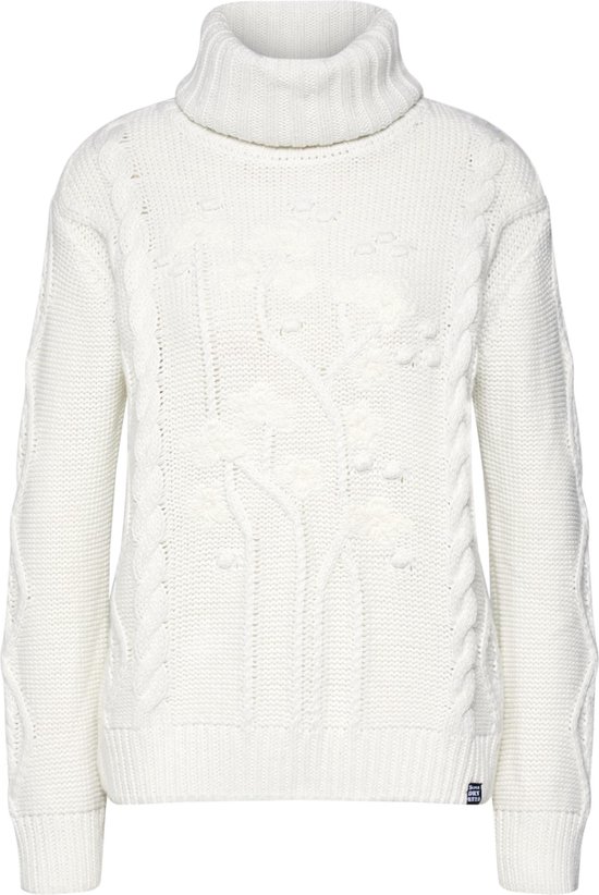 Superdry trui elsie crafted cable roll neck Wit-s | bol