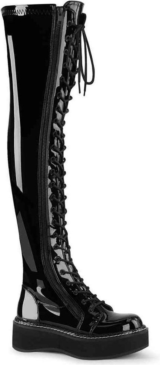 Demonia Kniehoge laarzen -38 Shoes- EMILY-375 Zwart