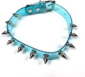 Attitude Holland Choker Clear PVC Spike Stud Blauw