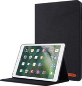iPad 9.7 (2017/2018) hoes - Book Case met Soft TPU houder - Zwart