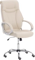 Chaise de bureau Clp Torro - Cuir artificiel - Crème