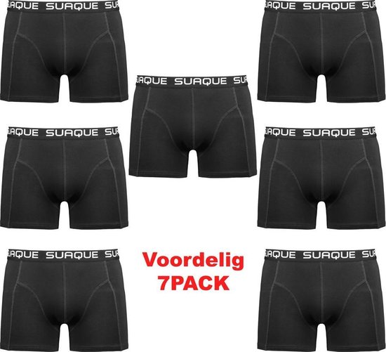 SUAQUE 7-Pack Boxershorts Zwart | bol.com