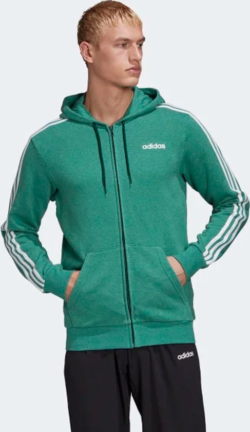 Woordvoerder weigeren springen adidas Essentials 3-Stripes vest heren groen/wit | bol.com