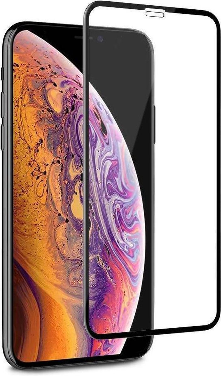 Screenprotector Tempered Glass 2.5D Apple iPhone Xr/11 (6.1) Transparant Zwart