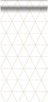 Origin Wallcoverings behang grafische driehoeken wit en goud - 347682 - 0,53 x 10,05 m
