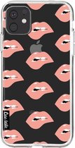 Casetastic Apple iPhone 11 Hoesje - Softcover Hoesje met Design - Lips everywhere Print