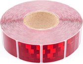 Reflecterende tape voor zachte ondergrond - rood - per meter