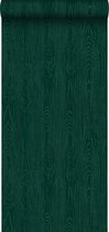 Origin Wallcoverings behang houten planken met nerf smaragd groen - 347557 - 53 cm x 10,05 m