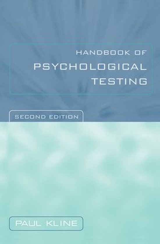 Handbook of Psychological Testing - cover
