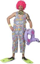 Funny Fashion - Grote Baby Kostuum - Vrolijk Zwempak Zwembanden - Man - - Maat 52-54 - Carnavalskleding - Verkleedkleding