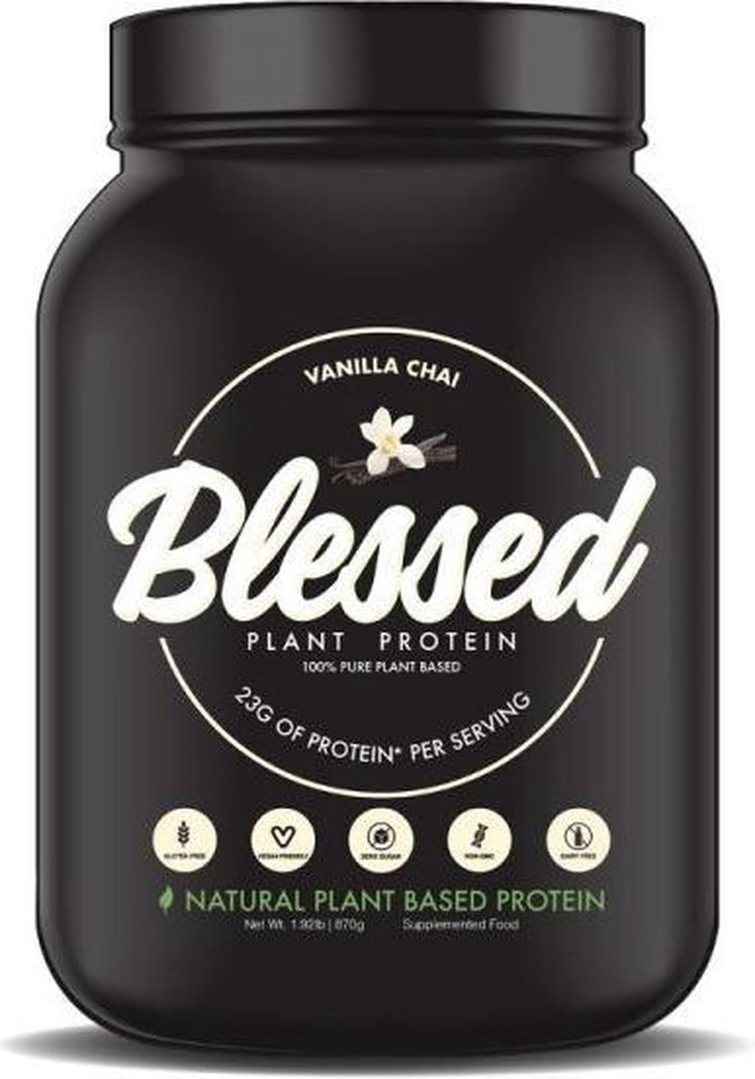 Vegan Protein / Proteïne - Blessed | Eiwitpoeder / Eiwitshake | 30 servings (870g) | Vanilla Chai