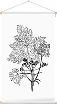 Gevlekte Scheerling zwart-wit (Hemlock) - Foto op Textielposter - 40 x 60 cm