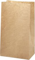 Creotime Papieren zakken, afm 15x9x27 cm, bruin, 100 stuks