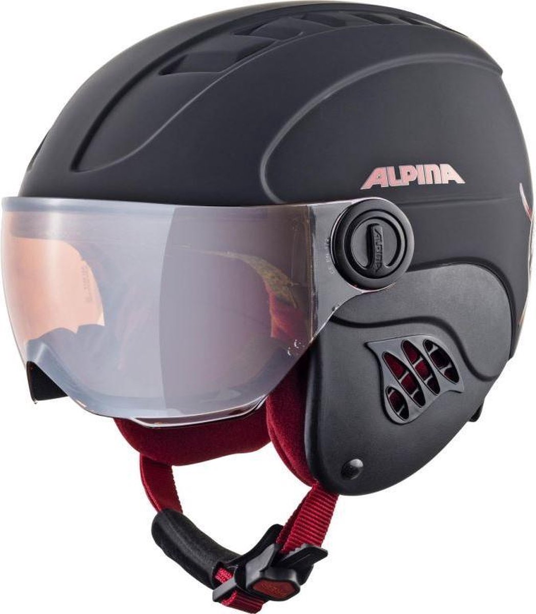 Alpina kinder skihelm 51-55 black-red |