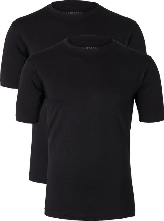 Casa Moda T-shirts (2-Pack) - O-neck - zwart