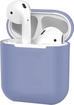 Hoes voor Apple AirPods Hoesje Case Siliconen Cover Ultra Dun - Lila