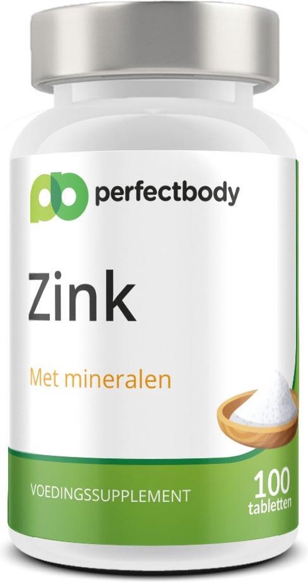 Zink (Methionine) Tabletten 15mg - 100 Tabletten - PerfectBody.nl