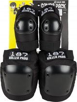 187 Killer Pads Combo Pack kniebeschermers en elleboogbeschermers zwart
