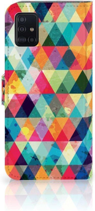 Protecteur Flip Housse Samsung Galaxy A51 Coque Téléphone À Carreaux