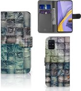 Wallet Case met Pasjes Geschikt voor Samsung Galaxy A51 Spijkerbroeken
