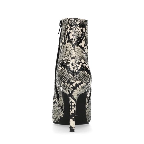 | Sacha Dames Grijze enkellaarsjes met snakeskin | Sacha Dames Grijze enkellaarsjes met snakeskin