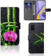 Geschikt voor Samsung Galaxy A51 Hoesje Orchidee