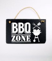 Stoneslogan - Spreuktegel - BBQ Zone - In cadeauverpakking met gekleurd lint