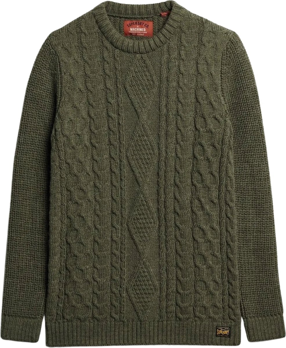 Superdry JACOB CABLE JUMPER Heren Trui 2XL Groen
