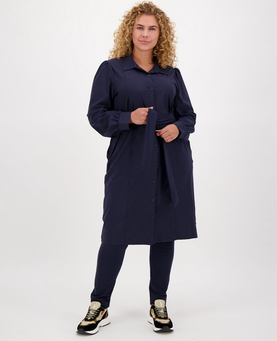 Je m'appelle Travelstof Dames Plus Legging Skinny fit Met stretch - Blauw - Maat 52