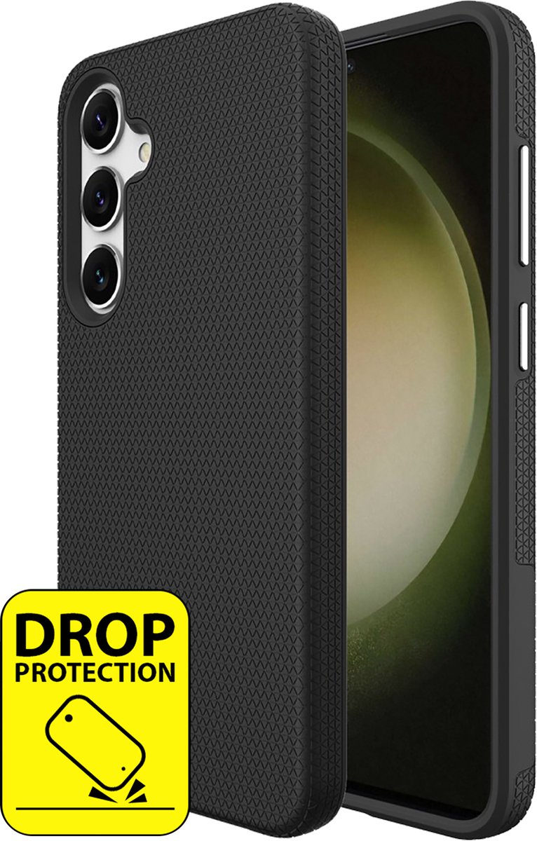 Cazy hoesje geschikt voor Samsung Galaxy S24 Hoesje - Drop Protection - Armor Case - Zwart