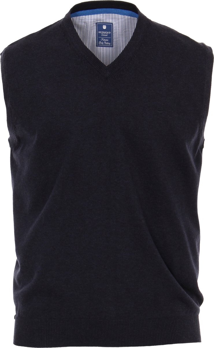 Redmond heren spencer katoen - V-hals - marine blauw