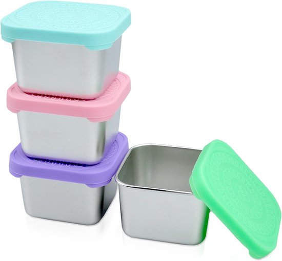 Boîtes Repas En Acier Inoxydable – Avec Couvercle Transparent, 650 Ml, étanches, Pour Pique-nique, Bureau