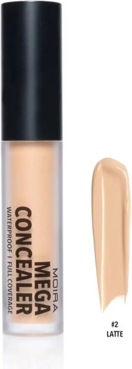 Moira Beauty - Mega Concealer - 200 Latte - VEGAN - Korean Beauty - Waterproof - Full Coverage - Concealer - 5 g