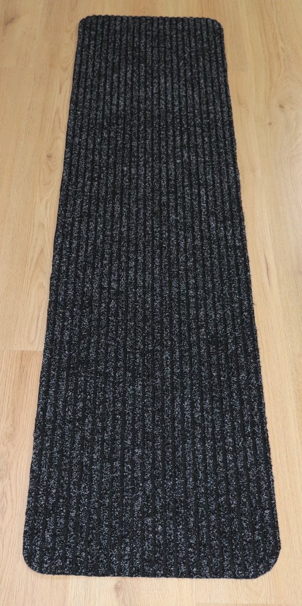 PRIMA - Heavy Duty - Keukenmat - zwart - antraciet - 40x140cm - antislip